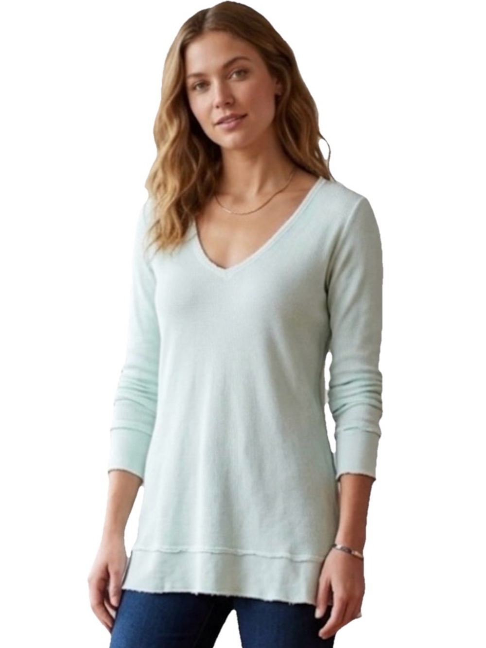 Michael Lauren Long Sleeve Cotton Sweater Women’s Seafoam Green Size Medium